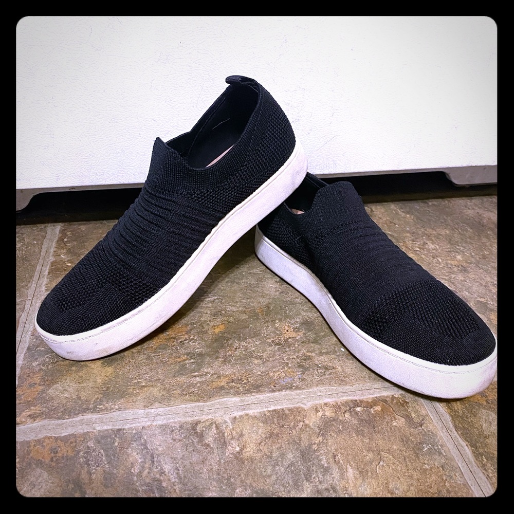 Black Slide On Sneakers